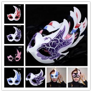 Venedik maskeli parti maskesi Çocuk Maskesi Tavuskuşu Crackle Alev Maskesi Parti için Ücretsiz Kargo için Cadılar Bayramı
