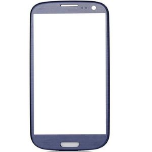 Sostituzione della lente in vetro del touch screen esterno anteriore blu Pebble per Samsung Galaxy s3 i9300 spedizione gratuita DHL