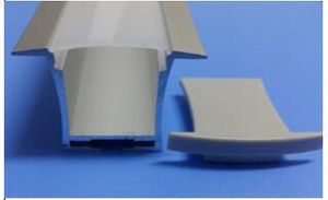 Бесплатная доставка Заводская цена алюминиевый профиль для светодиодной ленты, молочно-прозрачная крышка с фитингами 2 м / шт 36 м / лот
