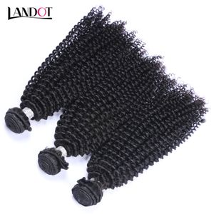 Capelli vergini ricci crespi mongoli 3 pezzi Fasci di capelli umani ricci mongoli non trattati Capelli ricci afro crespi Colore naturale tingibile