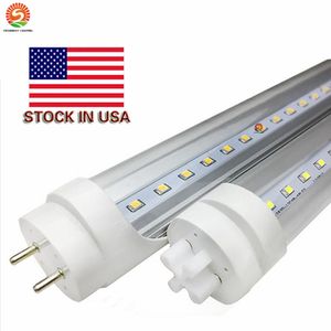 ABD Depo + 4ft 1200mm T8 Led Tüp Işıklar Yüksek Süper Parlak 18 W 20 W 22 W Sıcak Soğuk Beyaz Led Floresan Ampuller AC110-240V FCC