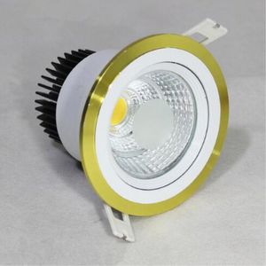 Hot!!! Dimmable110V 220V 230V 9W 15W COB LED Downlights Tiltable Fixture Recessed Ceiling Down Lights Warm-Cool-Natural White
