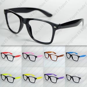 Occhiali da vista nerd Montatura senza lenti Occhiali in plastica Aste colorate con colori mix di prezzi di fabbrica