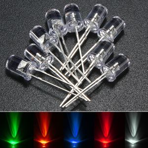 5mm 10mm Lekkie koraliki Mini LED diody Oświetlenie Okrągłe Wody Wyczyść LED Asortyment Kit RGB żółty biały czerwony zielony niebieski