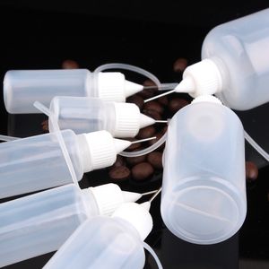 Wholesale Price 500Pcs 5ml 10ml 15ml 20ml 30ml 50ml 100ml Translucence Plastic Needle Bottles with Needle Tips Caps LDPE Bottles Infuse EOil