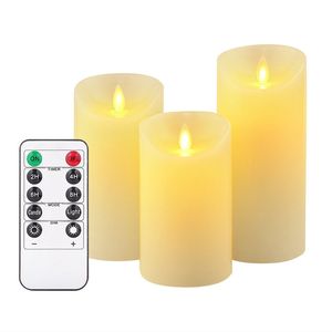 Candela senza fiamma luce notturna a led Batteria Set di candele in movimento realistico Con telecomando 5 6 pollici