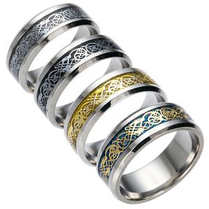 Группа из нержавеющей стали Dragon Ring Band Hip Hop Women Mens Ring