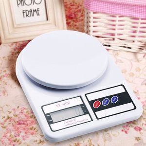 10kg/1g Digital LCD Electronic Kitchen Scale Food Weighing Postal Scales 10000g White Kitchen Automatic Measuring Tools Low battery