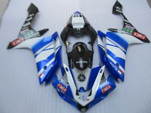 Enjeksiyon kalıplama ücretsiz özelleştirmek için kaporta kiti Yamaha YZF R1 07 08 mavi beyaz siyah kaportalar set YZFR1 2007 2008 OT14