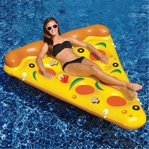 Heißester Verkauf Sommer aufblasbare schwimmende Boden aufblasbare Wassersport Schwimmen Float Raft Luftmatratze Schwimmen Pool Strand Hof Spielzeug Pizza DHL