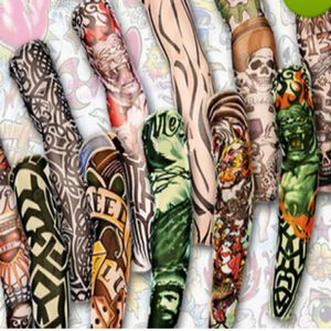 12pcs mix Frete grátis elástico Fake tatuagem temporária manga 3D art designs corpo Braço perna meias tatuagem legal