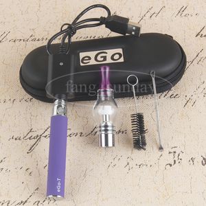 Wax Dome EGO T Vaporizer Glaskugel Vapes Pen Bulb Zerstäuber Starter Kit Tragetasche mit Reißverschluss Elektronische Zigarette 650 900 1100 mAh