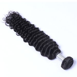 Cabelo humano virgem indiano onda profunda encaracolado não processado cabelo remy tece tramas duplas 100 g/pacote 1 pacote/lote pode ser tingido descorado