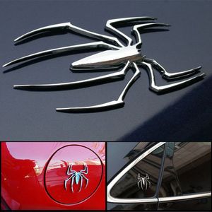 3D Araba Çıkartmaları Evrensel Metal Örümcek Şekli Amblem Krom Araba Kamyon Motor Sticker Altın/Gümüş Rozet çıkartma Araba tasarım