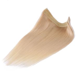 ELIBESS Flip Saç Atkı Uzatma Sarışın Renk 100 g / adet 613 Renk Avrupa Remy Balık Hattı Düz ​​Beyaz Kadınlar Için Hiçbir Klip Tutkal