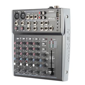 Freeshipping 8 Channels 3-Band EQ Audio Music Mixer Mixing Console with USB XLR LINE Input 48V Phantom Power for Recording DJ Stage Karaoke