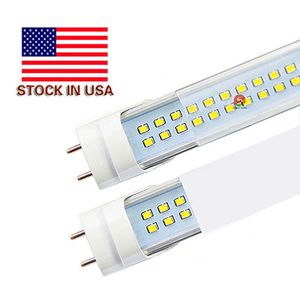 FedEx Ship LED T8 TUBE 4FT 28W G13 SMD2835 192LED Light Lamp Лампы 4 фута 1,2 м Двойной ряд 85-265V Светодиодное освещение Флуоресцентное