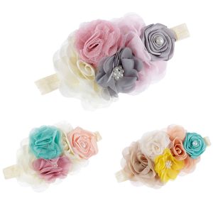 Blumenmädchen-Stirnbänder, Haarschmuck für Babys und Erwachsene, mit handgefertigten Blumen, modische Stirnbänder für kleine Mädchen, Neugeborene, Geburtstagsparty
