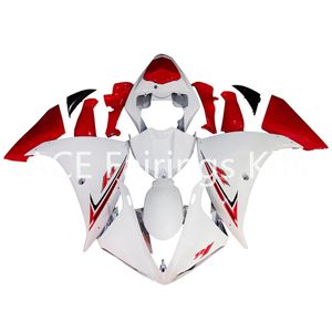 3 бесплатных подарка полные обтекатели для Yamaha YZF 1000-YZF-R1-09-10-11-12 YZF-R1-2009-2010-2011-2012 мотоцикл полный обтекатель комплект белый красный v25