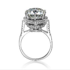 Nuovo design di alta qualità 5 carati Design di lusso Vintage antico Sona NSCD Anello di fidanzamento Anello favoloso con diamante sintetico