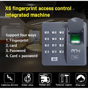 New Digital Electric RFID Reader Finger Scanner ZKT X6 Code System Biometric Fingerprint Access Control for Door Lock Home Security System