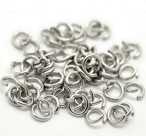 wholesale Strong Stainless steel Open Jump Ring Split Ring 5x1mm / 6*1mm / 7*1mm / 8*1mm Jewelry Finding Silver Polished fashion DIY BLING