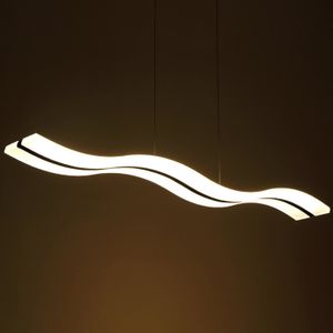 Modern Chandeliers Rectangle LED Pendant Light Fixture White Acrylic Chandelier Lamp Lighting Aisle Porch Suspension Lights