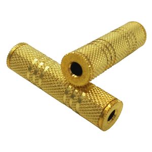 50 pezzi da 3,5 mm femmina a 3,5 mm femmina F/F adattatore audio accoppiatore connettore in metallo placcato oro