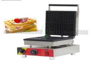 Popüler Snack Gıda İşleme Ekipmanları Ticari Döküm Demir 220 V Elektrikli Mini 4 Kare Belçika Waffle Maker Waffle Makinesi ile CE Myy