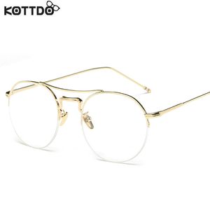 Atacado- KOTTDO 2017 Clássico Retrô Lente Transparente Homens Mulheres Óculos Armações Óculos Ópticos Óculos de Aro Completo Óculos Óculos Transparentes