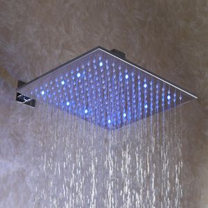 12 inç, kare krom havai LED yağış duş başlığı (D003-2)