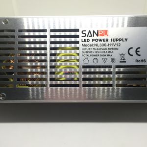 SANPU 300W DC12V / DC24V переключатель питания переменного тока в постоянный светодиодный трансформатор освещения Nl300-W1v12 ультра тонкий алюминиевый корпус 25A Макс драйвер