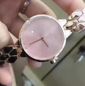 2017 Un pezzo / lotto Top Brand Bracciale di lusso da donna orologio cinturino in acciaio speciale in oro rosa Lady Orologio da polso + design della moda con scatola gratuita Spedizione gratuita