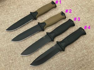 GB G1500 Survival Straight knife 12C27 Black Titanium Coated Drop Point Blade Outdoor Camping Hiking Hunting Тактические ножи с Kydex