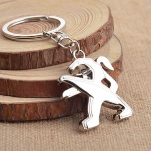 Для Peugeot Car Keychain Key Rings держатель Auto Keyrings для Peugeot 206 207 автомобильные аксессуары 3D сплав Ключе