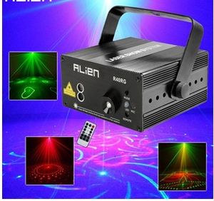 Alien RG 3 Lente 40 Padrões Misturando Laser Projetor Efeito Efeito Iluminação Azul LED luzes de palco Mostrar discoteca DJ festa iluminação