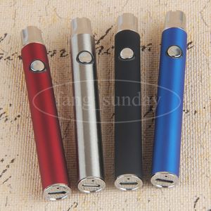 510 ECIG İplik Buharlaştırıcı Pil EGO Mikro USB Geçiş Ayarlanabilir Değişken Voltaj 350mAh Önceden Önceden Alt Şarj Hash Yağ Vape Kalem