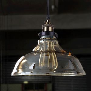 Vintage Cam Kolye Işıkları Hanglamp Işık Fikstür Retro Endüstriyel Sarkıt Loft Lamparas Colgantes 110 v 220 v E27 Ampul