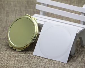 Boş Kompakt Ayna DIY Toptan Aynalar ile Maç Reçine Kubbeli Sticker Altın Renk 18032-2