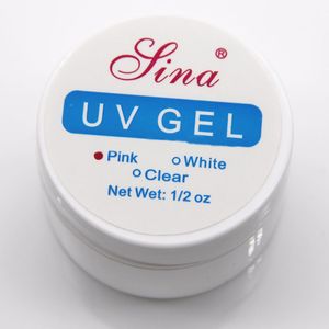 Mais populares Rosa Branco Claro Transparente 3 Opções de Cores Construtor de Gel UV Dicas de Arte para Unhas Extensão de Manicure de Gel