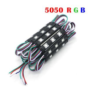 1000x 5050 SMD RGB 3LEDS Injection Светодиодные модули с объектива DC 12V Водонепроницаемый IP67 Реклама Light Black Shell