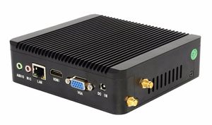 Freeshipping Fanless Mini PC Intel Celeron Quad Core 2.0 ГГц Windows10 Win7 / 8.1 Linux Mini Computer VGA Wi-Fi Дополнительно Дополнительный H-DM-I TV Box