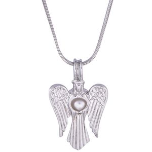 Moda Pérolas gaiolas pingentes Openwork Anjo asas Abertura flutuante gaiola Medalhões encantos Fit neckalces pulseiras Para Jóias fazendo fornecedores