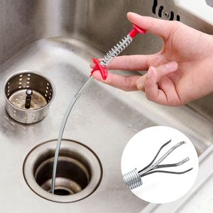 Hand Bending Pressure Sewers Clip Device Junk Sewer Dredge Handle Hair Cleaning Tool Drain Sewer Dredge Pipeline Hook