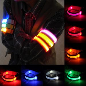 LED kol bantları aydınlatma kol bantları bisiklet/paten/parti/çekim için bacak güvenlik bantları 7 renk ücretsiz gönderim