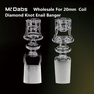 Мистер Dabs DHL Электрический Алмазный Узел Кварцевый Гвоздь Enail Двойной Стек Матовое Соединение для 20-миллиметровой Нагревательной Катушки