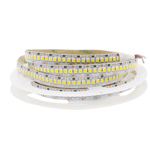 DC12V LED Şerit Su Geçirmez Olmayan 5 m/grup Esnek LED Şerit SMD 2835 240Led/M Sıcak Beyaz/Beyaz/1200 LEDS/Rulo LED Bant Ekstra Parlak