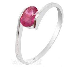 100% natural Genuine Ruby Gemestone Moda Anel de Prata 925 Sólida Stripling Silver Ruby Casamento Anel Melhor Presente Para Menina