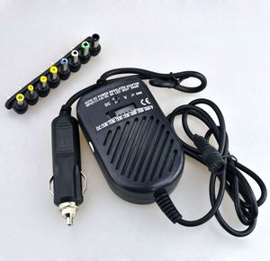 Universal DC 80W Car Auto Charger Power Supply Adapter Set For Laptop Notebook with 8 detachable plugs Free Shipping Wholesale 50pcs/lot