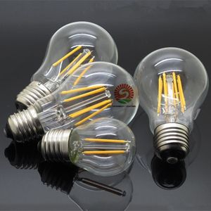 filamanın a60 ampuller 8w 6w kısılabilir E27 E26 B22 360 Açı Led Işıklar Edison Lambası 110LM / W AC85 ~ 265V LED